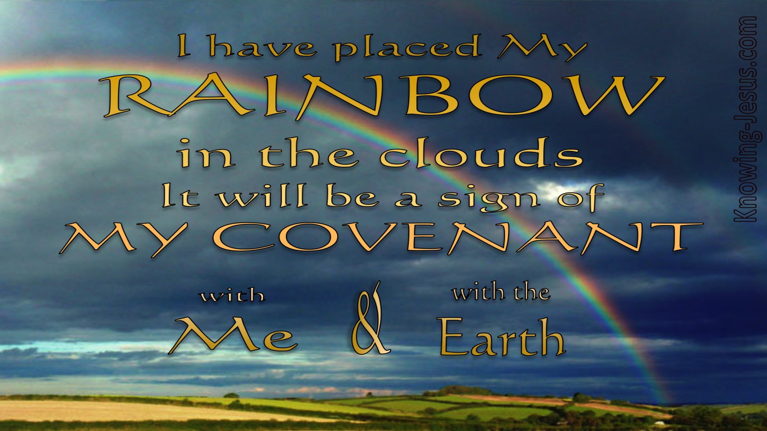 Genesis 9:13 My Bow in the Clouds (gold)